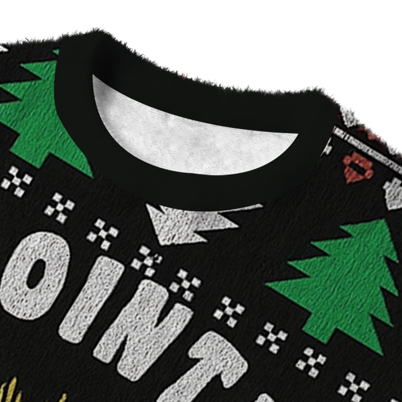 Tokyocanvas Funny Jesus Fuzzy Christmas Ugly Sweatshirt