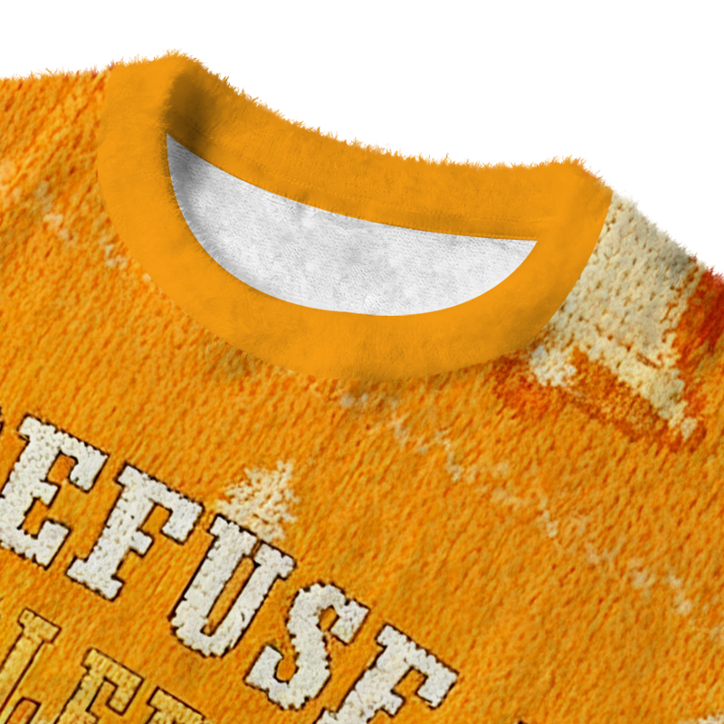 Tokyocanvas I Refuse to Tolerate Gluten Fuzzy Christmas Ugly Sweatshirt