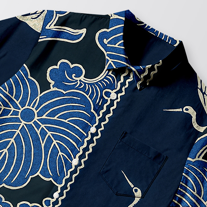 Tokyocanvas Japanese Aloha Button-up Shirt