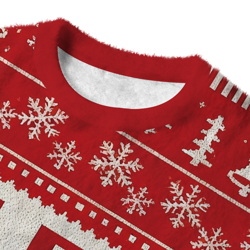 Tokyocanvas Le Tits Now Fuzzy Christmas Ugly Sweatshirt