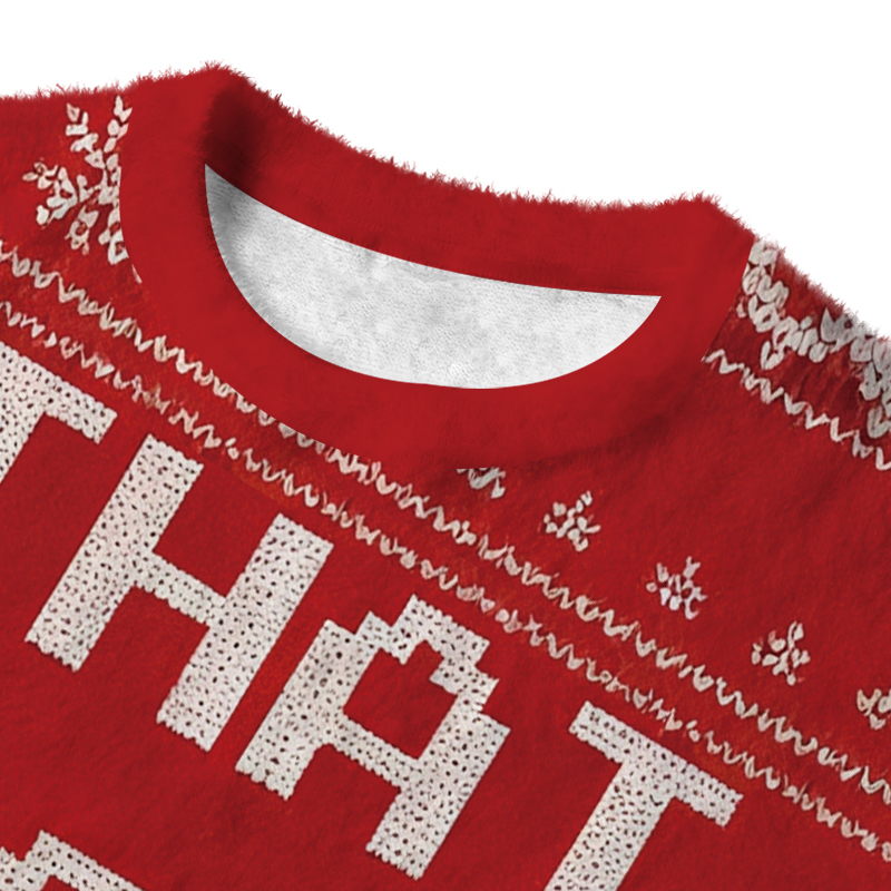 Tokyocanvas Red That Wasn't Very Data Driven Of You Fuzzy Christmas Ugly Sweatshirt