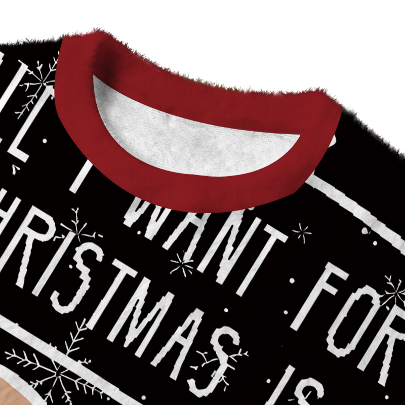Tokyocanvas Hilarious Situations Fuzzy Christmas Ugly Sweatshirt