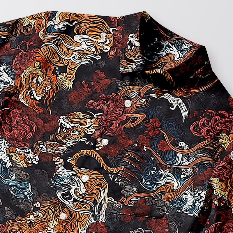Tokyocanvas Vintage 1950s Tiger Button-up Shirt
