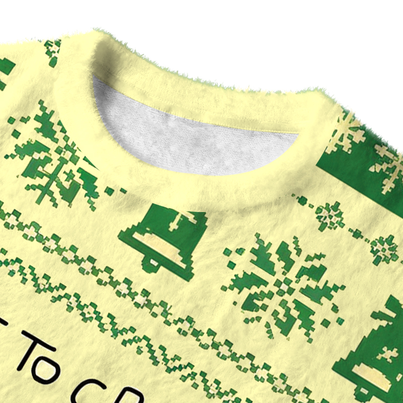 Tokyocanvas I'm About To Crash Tf Out Fuzzy Christmas Ugly Sweatshirt