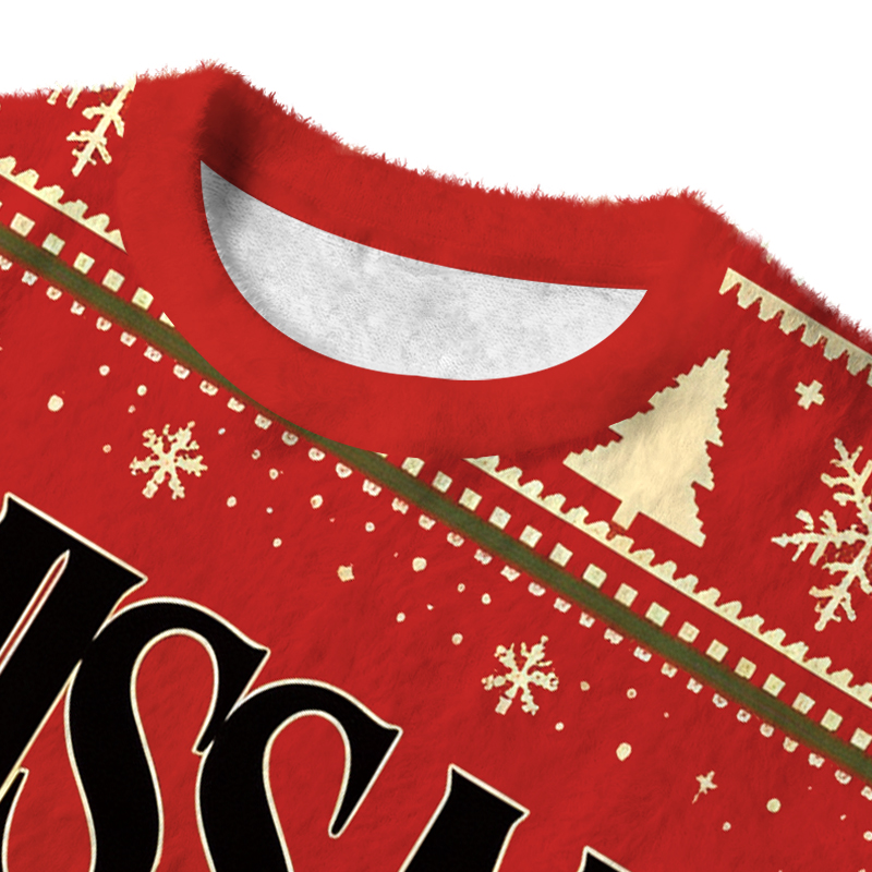 Tokyocanvas I Miss My Foreskin Fuzzy Christmas Ugly Sweatshirt