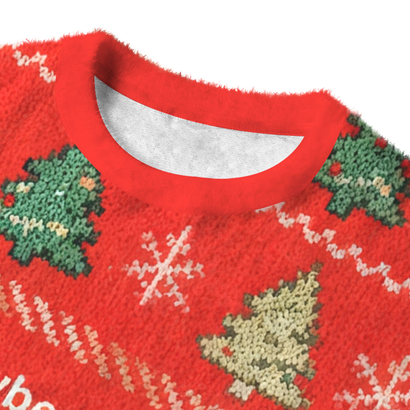 Tokyocanvas Strawberry Jam Cat Fuzzy Christmas Ugly Sweatshirt
