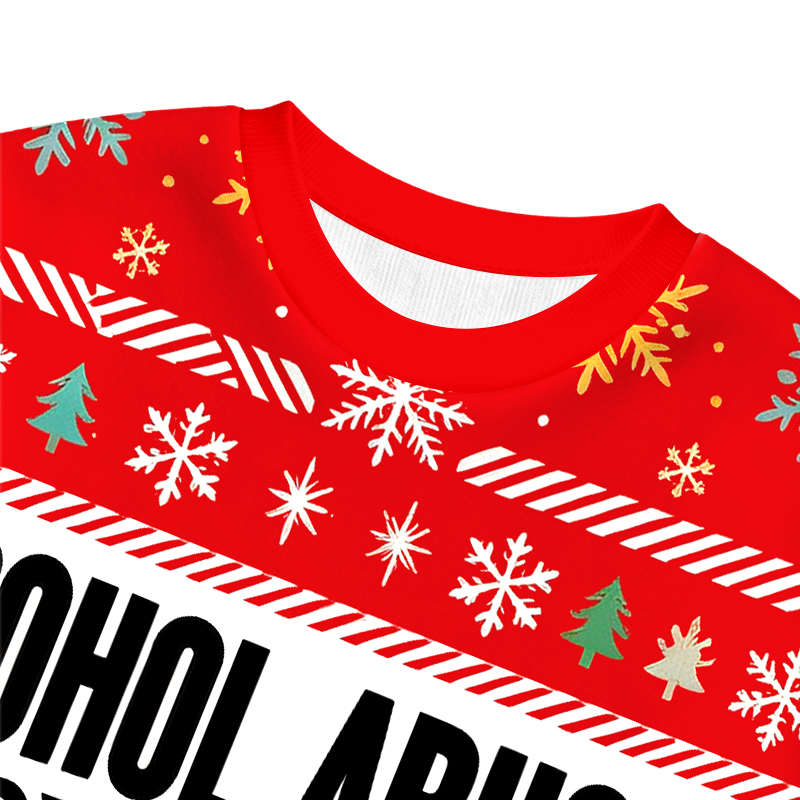 Tokyocanvas Alcohol Abuser Funny Christmas Ugly Sweatshirt