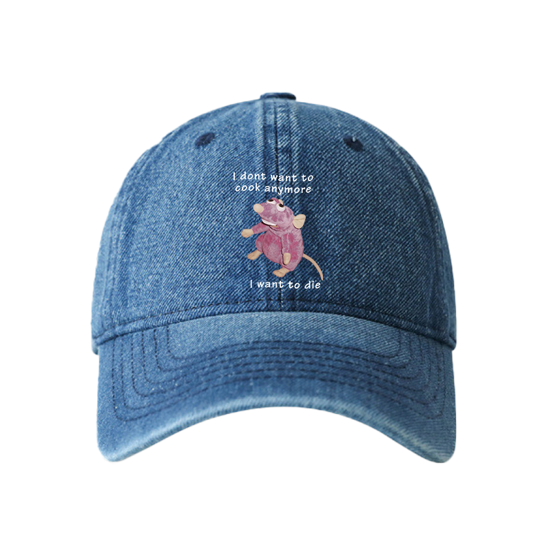 Tokyocanvas I Don't Want To Cook Anymore Denim Cap