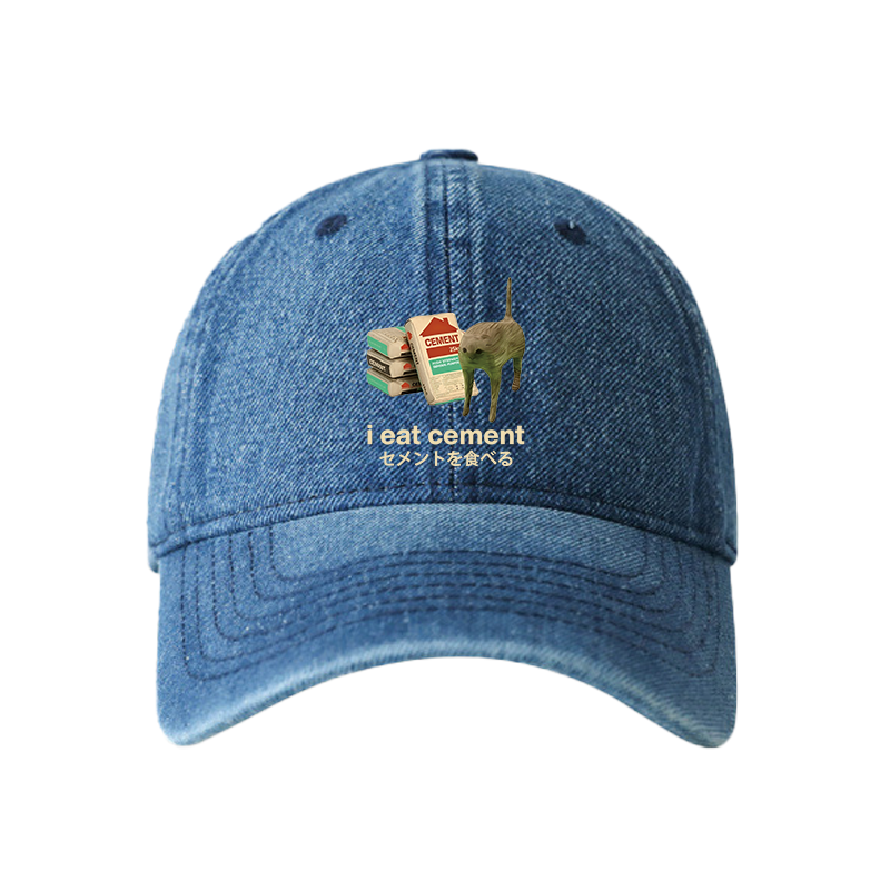Tokyocanvas I Eat Cement Denim Cap