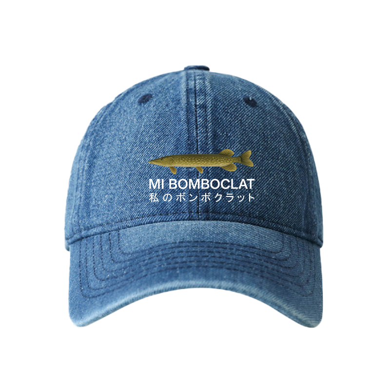 Tokyocanvas Mi Bomboclat Fish Meme Denim Cap