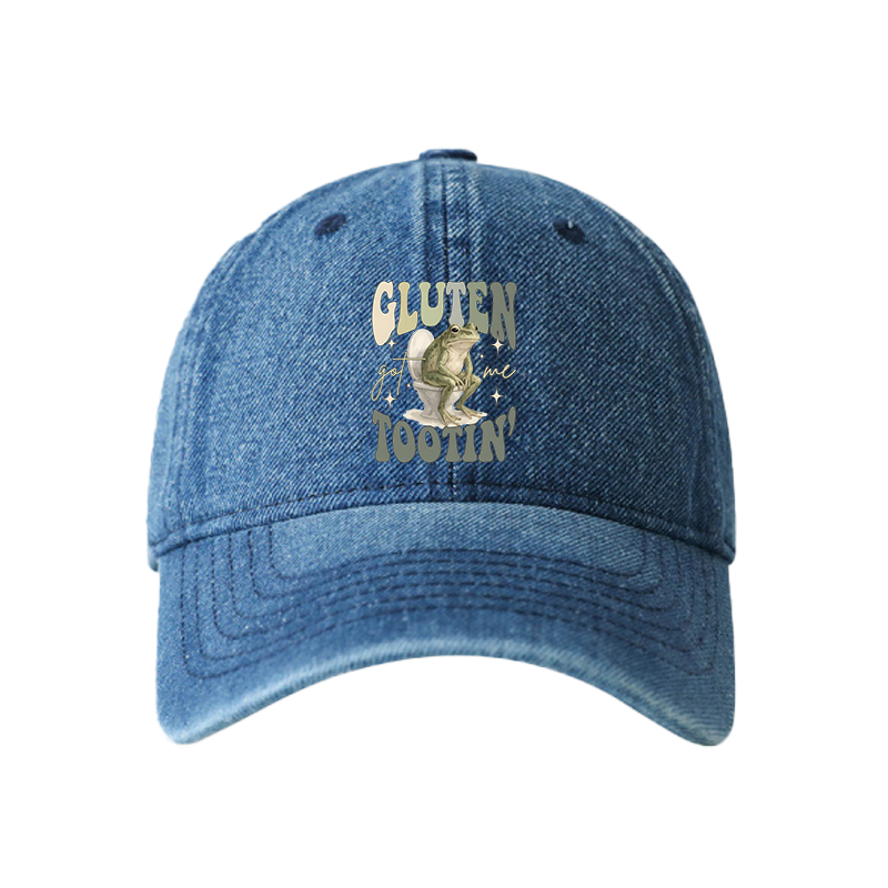 Tokyocanvas Funny Gluten Frog Meme Denim Cap