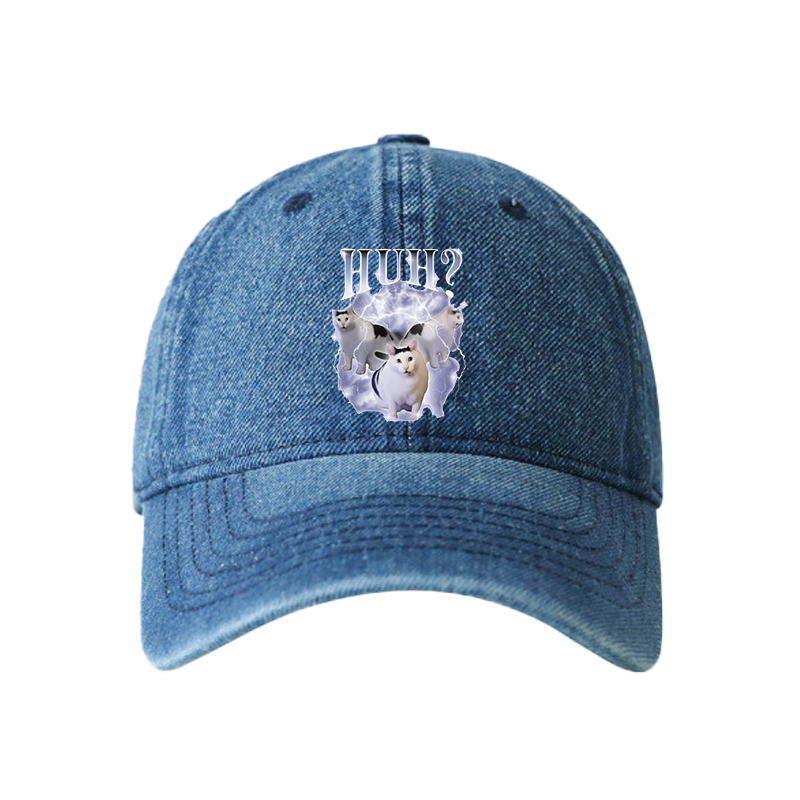 Tokyocanvas Huh Cat Chonky Ben Meme Denim Cap