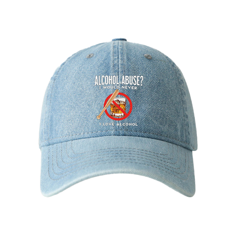 Tokyocanvas Alcohol Abuser Funny Denim Cap