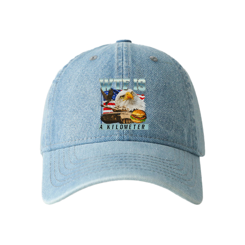 Tokyocanvas WTF Is A Kilometer Meme Denim Cap