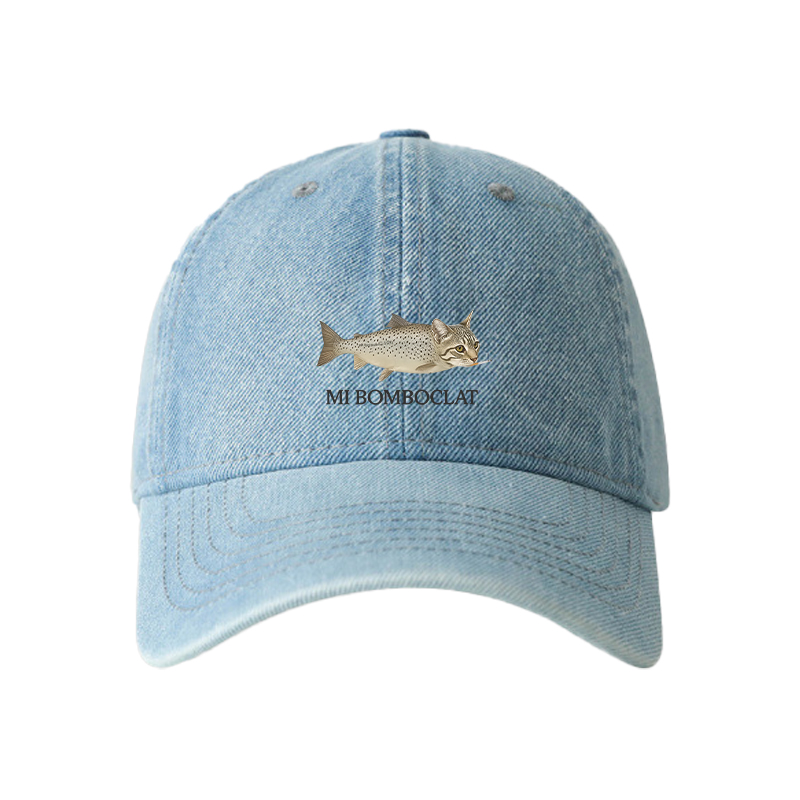 Tokyocanvas Bomboclat Fish Cat Meme Denim Cap
