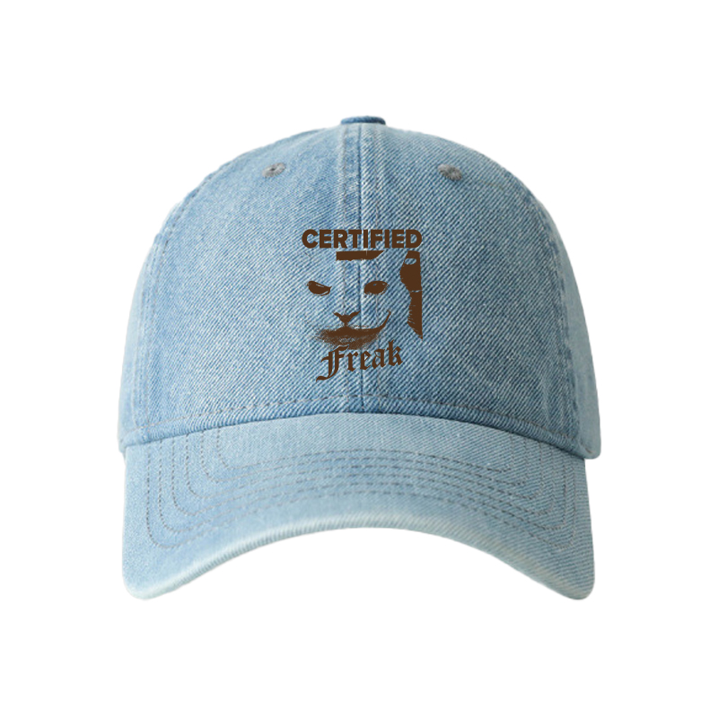 Tokyocanvas Certified Freak Cat Meme Denim Cap