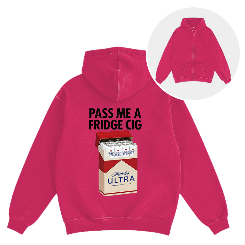 Tokyocanvas I Need A Michelob Ultra Washed Zip Hoodie