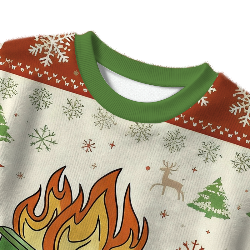 Tokyocanvas Everything is Fine Christmas Ugly Sweater
