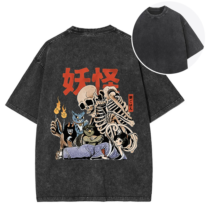 Tokyocanvas The Yokai Club Back Washed T-Shirt