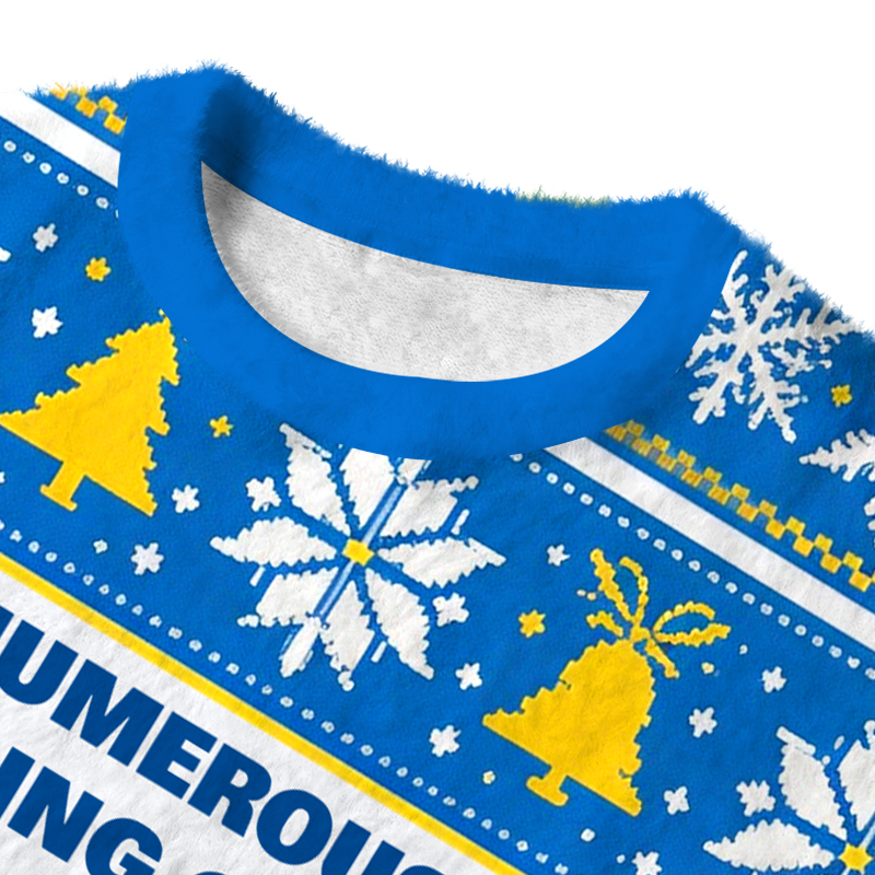 Tokyocanvas I Have Numerous Felonies For Speeding Fuzzy Christmas Ugly Sweatshirt