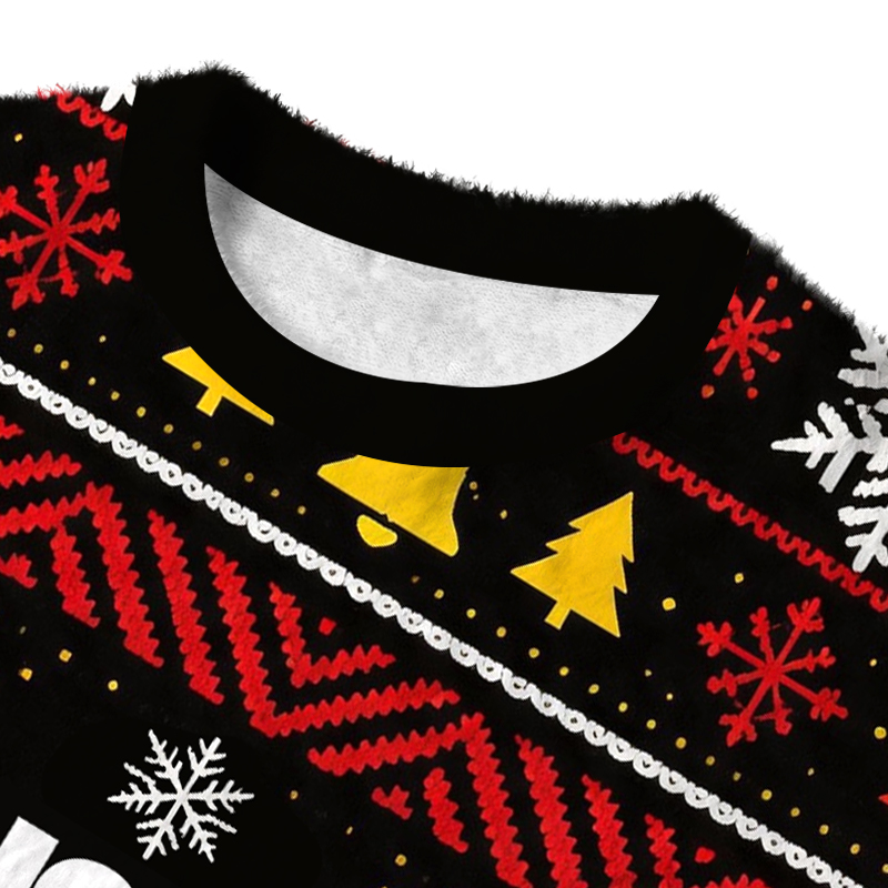 Tokyocanvas Life Is BDSM Fuzzy Christmas Ugly Sweatshirt
