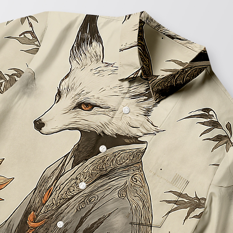 Tokyocanvas Guardian Of The Lotus Realm Button-up Shirt