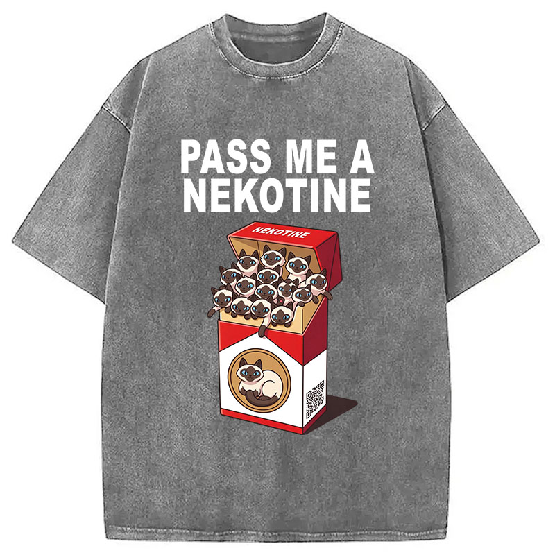 Tokyocanvas Pass Me A Nekotine Washed T-Shirt