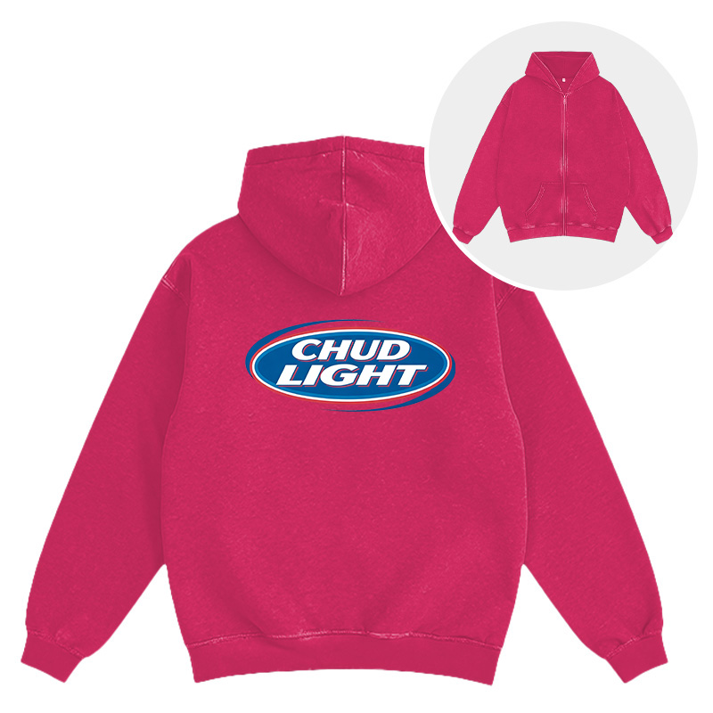 Tokyocanvas Chud Light Washed Zip Hoodie