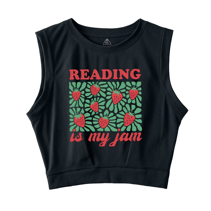 Tokyocanvas Reading Is My Jam Sleeveless Crop Top
