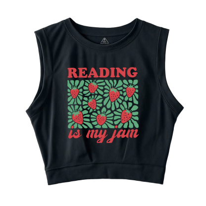 Tokyocanvas Reading Is My Jam Sleeveless Crop Top