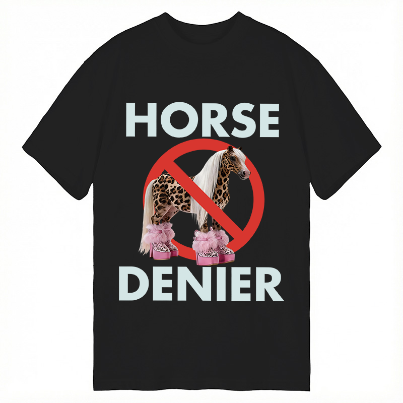 Tokyocanvas Funny Leopard Diva Horse Denier Classic T-Shirt