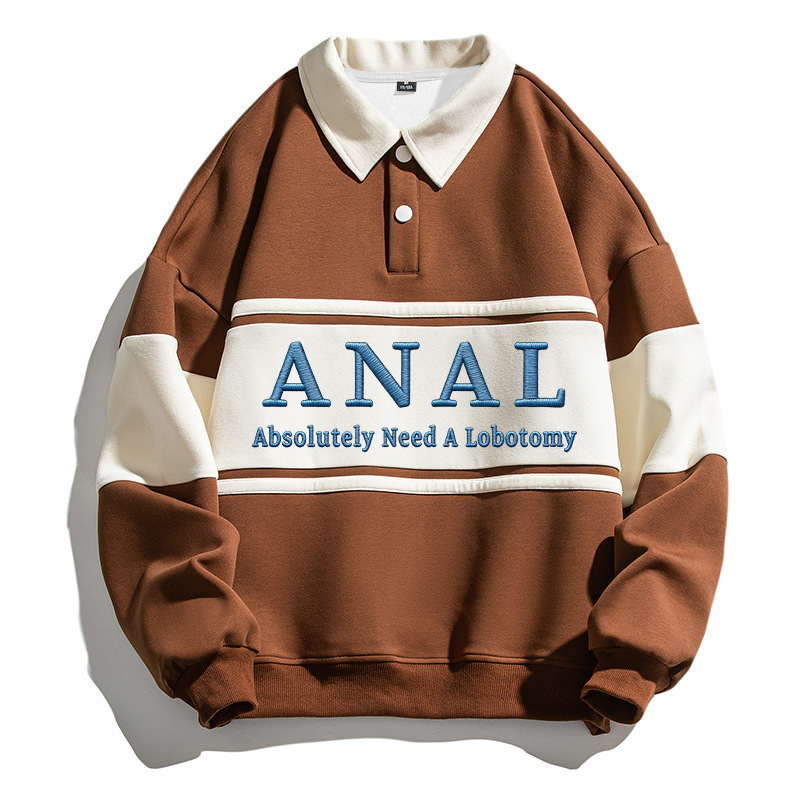 Tokyocanvas ANAL Polo Embroidered Sweatshirt