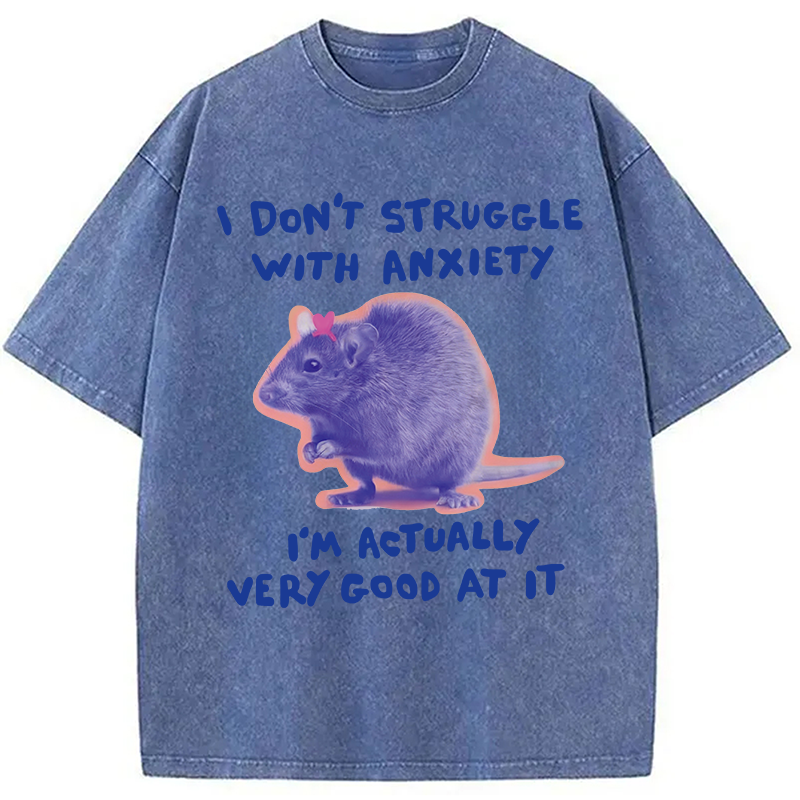Tokyocanvas I Don't Struggle With Anxiety Washed T-Shirt
