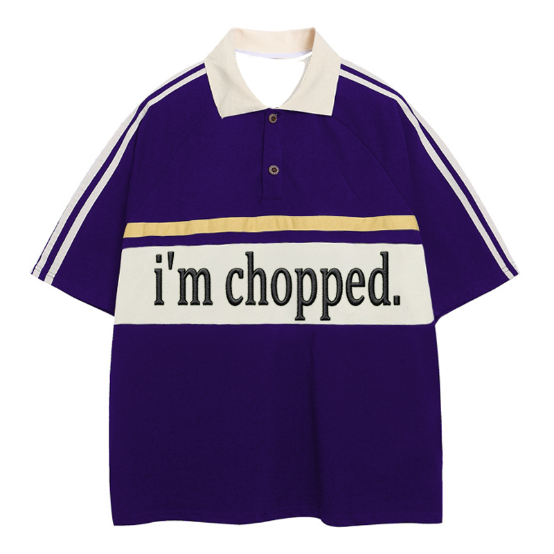 Tokyocanvas I'm Chopped Polo Embroidered T-Shirt