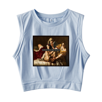 Tokyocanvas Girls Will Be Girls Sleeveless Crop Top