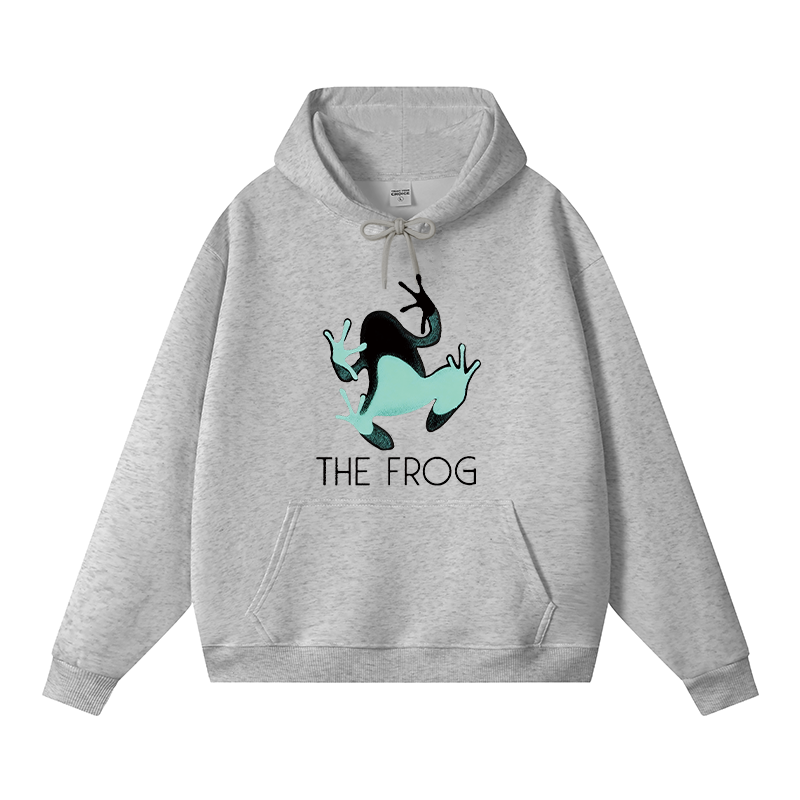 Tokyocanvas Frog Lying On Clothes Fleece Lined Hoodie