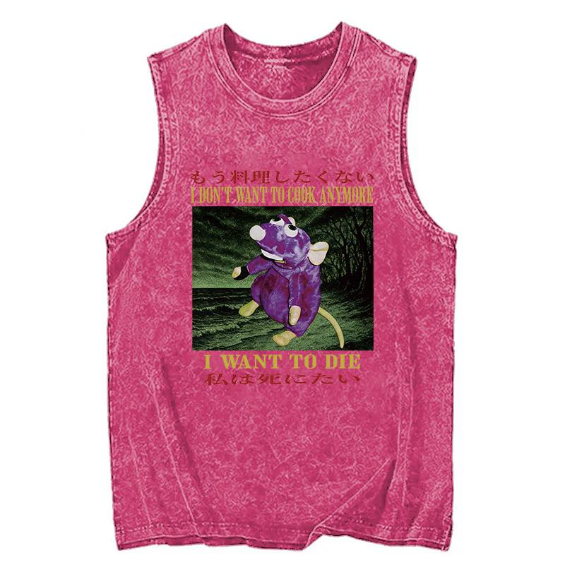 Tokyocanvas I Don't Want to Cook Washed Tank