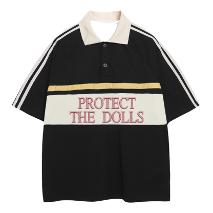 Tokyocanvas Protect The Dolls Polo Embroidered T-Shirt