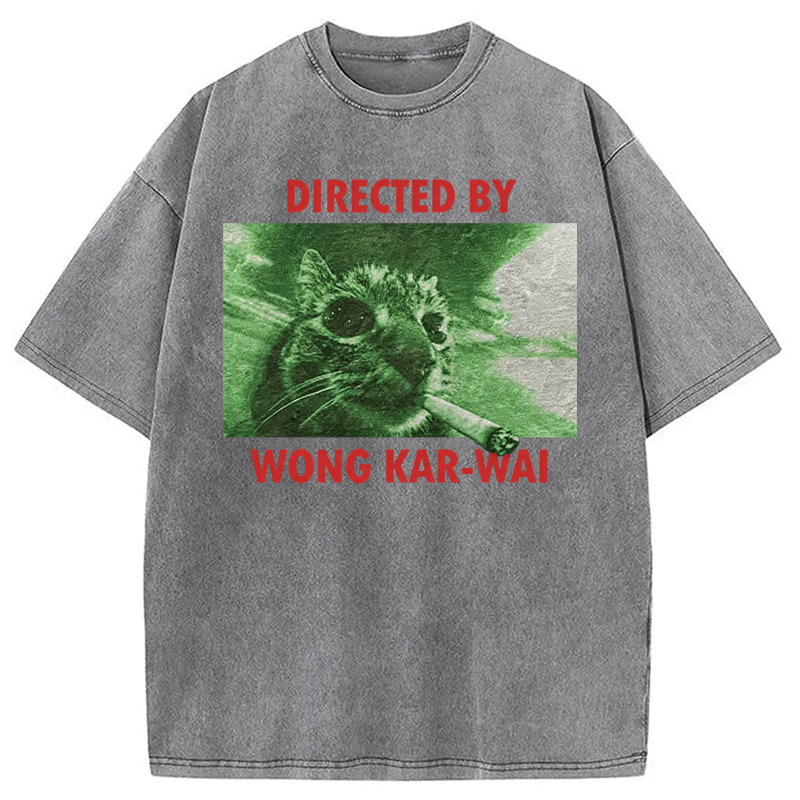 Tokyocanvas Wong Kar-Wai Cat Washed T-Shirt