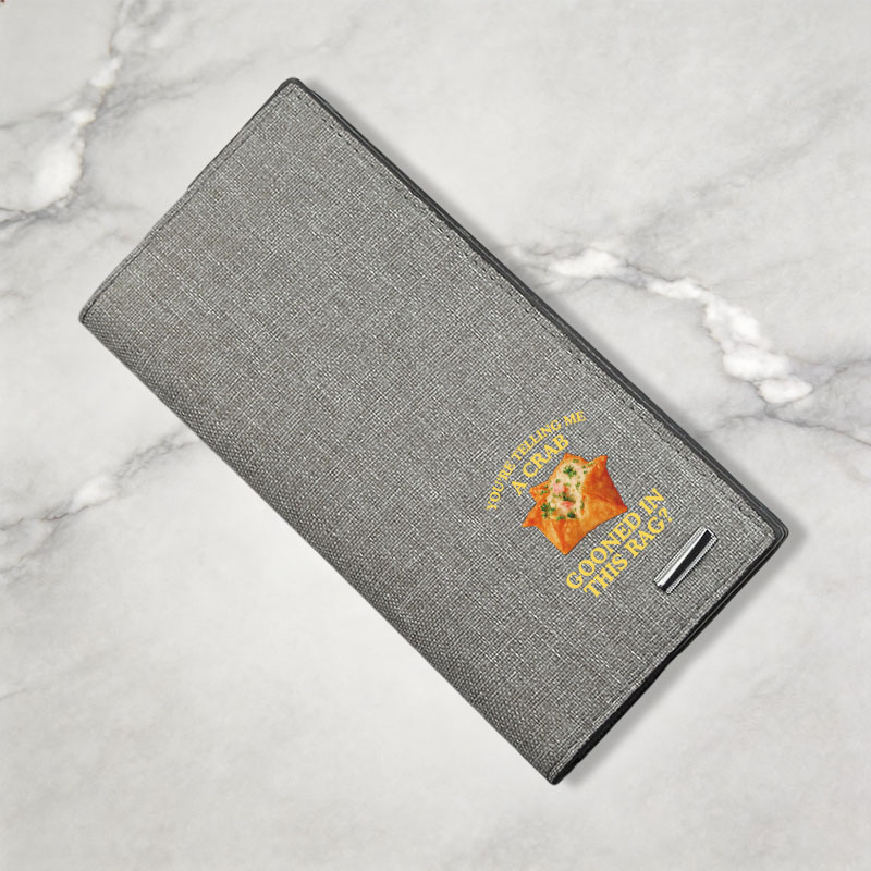 Tokyocanvas You're Telling Me A Crab Rangoon Meme Canvas Wallet