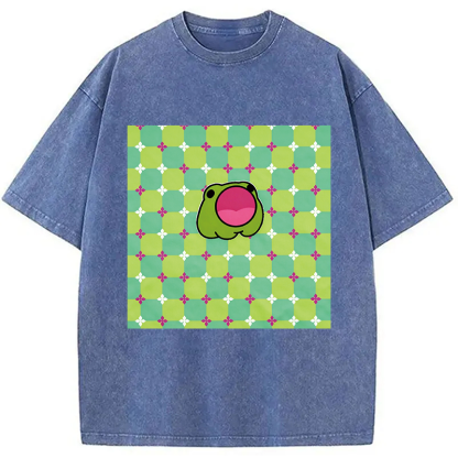 Tokyocanvas 3D Dizziness Frog Washed T-Shirt