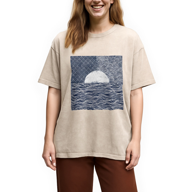Tokyocanvas Japanese-inspired Minimalist Design Washed T-Shirt