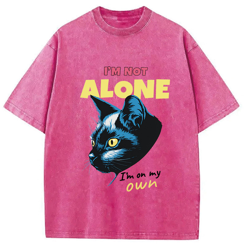 Tokyocanvas I'm Not Alone Cat Washed T-Shirt