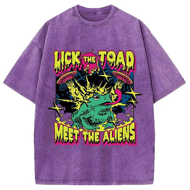 Tokyocanvas Psychedelic Frog Washed T-Shirt