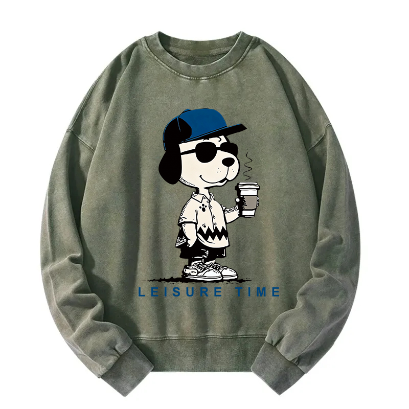Tokyocanvas Dodger Dog Vintage Japanese Washed Sweatshirt