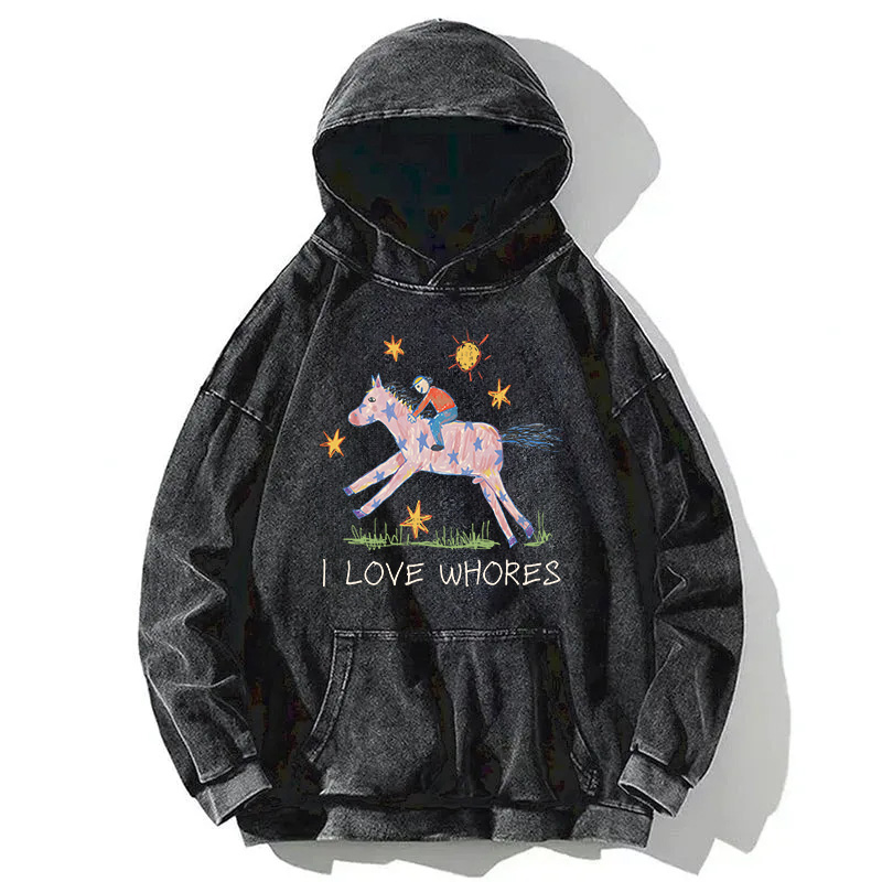 Tokyocanvas I Love Whores Washed Hoodie