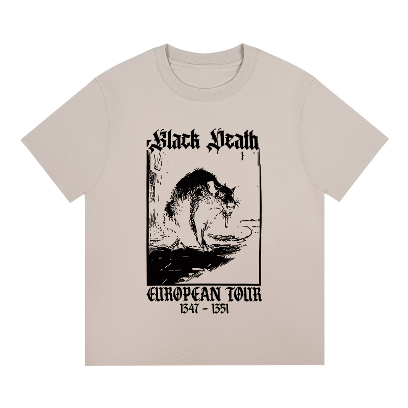 Tokyocanvas Black Death Rat Boxy T-shirt