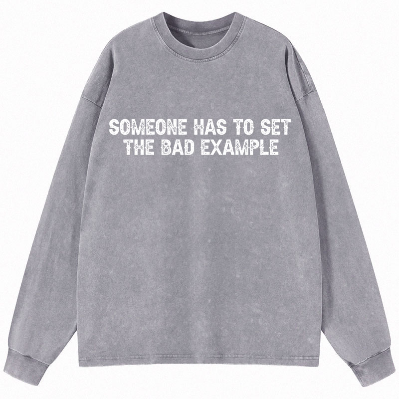 Tokyocanvas Bad Example Long Sleeve Washed T-Shirt