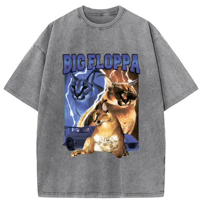 Tokyocanvas BIG FLOPPA VINTAGE RAP Washed T-Shirt