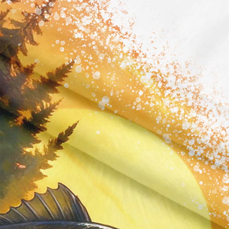 Tokyocanvas Sunrise Fishing Long Sleeve Graphic Print T-Shirt